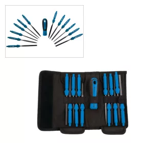   Reszelő készlet, precíziós 12 db-os - 120 mm-es cserélhető pengék - Laser Tools