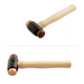   Kalapács - réz és - bőr fejjel kialakítva, puha anyagokhoz - Laser Tools - UK