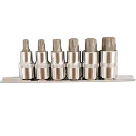   Rátűzőkulcs - crowa+bit készlet Torx Plus® 6 darabos TP45 - TP80 1/2" - Laser Tools