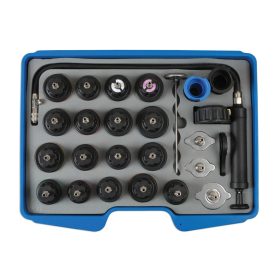   Hűtőrendszer-nyomásvizsgáló készlet 25 db-os - szgk járművekhez - Laser Tools