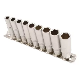   Dugókulcs - crowafej készlet 1/4" 6 lap hosszú COLOS 9 db-os - Laser Tools