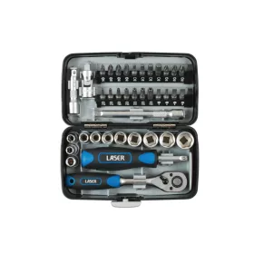   Dugókulcs készlet 1/4" 6 lap 5.5-14 mm + bithegyek 38 db-os - Laser Tools