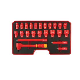   Dugókulcs készlet VDE 1000 V Szigetelt/Hibrid szerszám készlet1/2" 24 db-os - Laser Tools