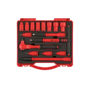   Dugókulcs készlet VDE 1000 V Szigetelt/Hibrid szerszám készlet 3/8" 16 db-os - Laser Tools