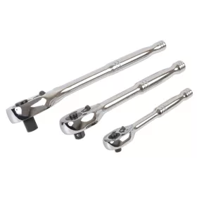   Crowa racsnis kulcs készlet 3 db-os nyomógombos 1/2"-3/8"-1/4" - Laser Tools