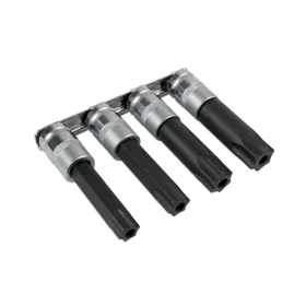   Rátűzőkulcs - crowa+bit készlet furatos torx 4 db T70-T80-T90-T100 - Laser Tools