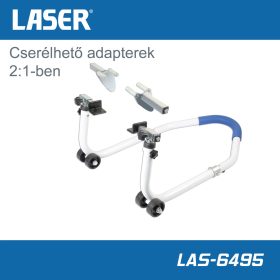   Motorkerékpár alátámasztó 2:1-ben első+hátsó 200 kg-os teherbírás - Laser Tools