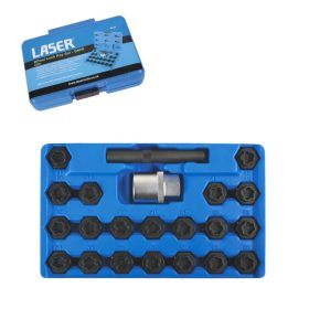   Kerékőr kulcs készlet BMW gyári kerékőrökhöz -lóhere minta- 22 db-os - Laser Tools