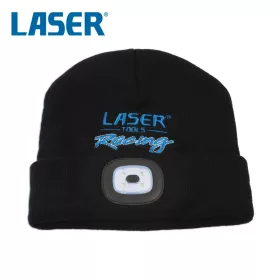   Sapka kötött téli Racing + AKKUS Ledes lámpával - Laser Tools