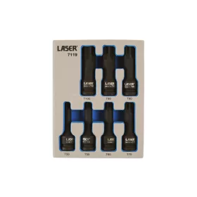   Légkulcsfej készlet 1/2" Torx T50-T55-T60-T70-T80-T90-T100 x 78 mm - Laser Tools