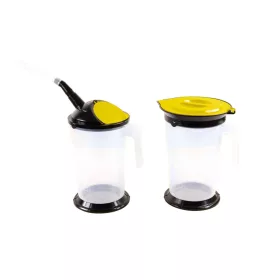   Olajbetöltő kanna 5 literes 2 db-os készlet skálázott extra áttetsző - Laser Tools
