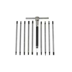   T-alakú csavarhúzó 12 db-os készlet, Torx, Imbusz, PH, PZ - Laser Tools