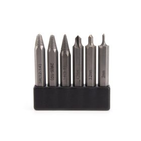   Csavarkiszedő készlet 6 db-os fúró és kihajtó spec. bit készlet: 3-14 mm - Laser Tools