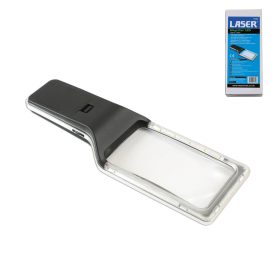   Nagyító 3x - szabályozható 10db fényes LED, tükröződésmentes, elemes - Laser Tools