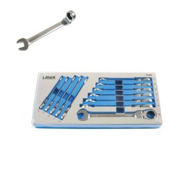   Csillag-villás racsnis-csuklós készlet 8-19 mm 12 részes - Laser Tools