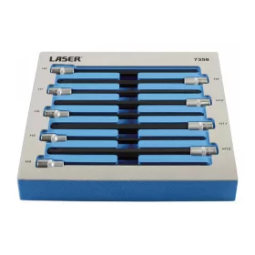   Rátűzőkulcs 9 db-os készlet 3/8" Imbusz, gömb végű 4-12 mm - 200 mm - Laser Tools