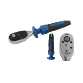   Racsnis hajtószár, átnyomós kétfunkciós gyorshajtós 3/8" 230 mm -AT18 - Laser Tools