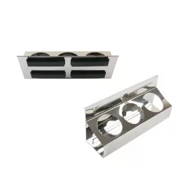   Mágneses tartó 3 db spray flakonhoz 4 db mágnes -300x85x130 mm- INOX - Laser Tools