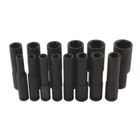   Légkulcsfej készlet 1/2" 14 db 10-32 mm metrikus 120 mm extra hosszú kiv. - Laser Tools