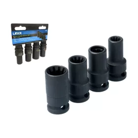   Féknyeregkulcs készlet 10 szög 11,5 - 15 - 20 mm +7 szög 14 mm Belső Ribe - Laser Tools