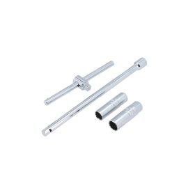  Gyertyakulcs készlet 3/8"-os vékony falú 14/16 mm 12 lap 4 db-os + T-szár - Laser Tools