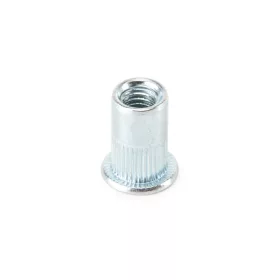   Szegecsanya - Acél - peremes, rovátkált, horganyzott M6x15- 3.0 mm-ig - ITH