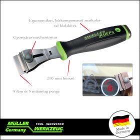   Kaparó - cserélhető pengés 11 db-os készlet 39 mm 2x5 db acél+műanyag - Müller-Werkzeug