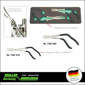   Pisztoly formájú spec. fogó készlet 2 db-os Izzítógy. kihúzó + Lapos - Müller-Werkzeug