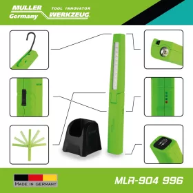   Szerelőlámpa LED 10+1 LED profi, 600 Lumen, akkus+aszt.dokkoló - Müller-Werkzeug