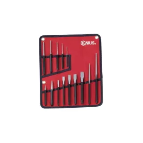   Vágó-kiütő-pontozó készlet 14 db-os metrikus - Genius Tools