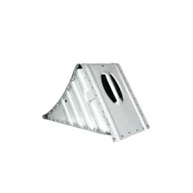   Kerék ék - támasztó ék - TEHER extra erős FÉM ezüst 440x200x240mm - PTC Tools