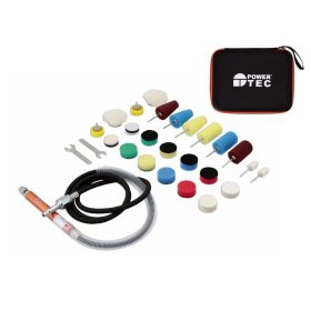 Levegős polírozó és fej készlet- 29 db-os - PowerTec