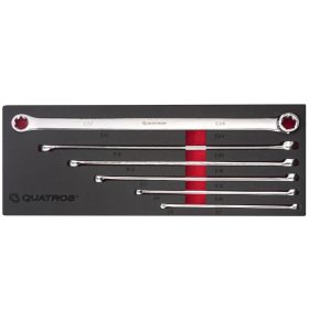   Extra hosszú, E-profilú, csillagkulcs készlet 6részes, E6–E24 - Quatros