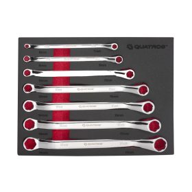   Hajlított csillagkulcs készlet, 7 részes, 6-19mm - Quatros