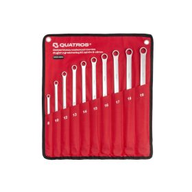   Extra hosszú egyenes racsnis csillagkulcs készlet 10 részes - Quatros