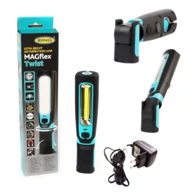   Szerelőlámpa LED COB + 1 ledes dönthető profi akkus szerelőlámpa - Ring Automotive Tools