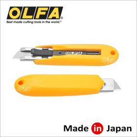   Vágókés biztonsági, rugós pengével 18 mm - csúszásmentes mark. - Olfa