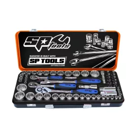   Dugókulcs készlet 1/4"-3/8"-1/2" COLOS+Metrikus 12 szög 59 db - SP Tools