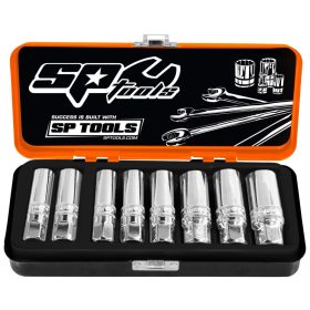   Gyertyakulcs készlet 3/8" 8 db-os 13-14-16-18-19-13/16"+12-14 mm - SP Tools