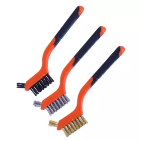   Drótkefe készlet 180 mm 3 db-os acél + réz + műanyag - SP Tools