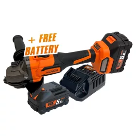   Sarokcsiszoló, akkus 18V 125 mm 2 db 6.0Ah 1200 W - SP Tools