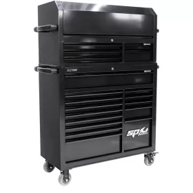   Szerszámos kocsi gyári-felszerelt 411 db-os 19 fiók CUSTOM Ser.-FEKETE - SP Tools