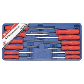   Tálcás Genius csavarhúzó készlet TORX - LYUKAS - 12 db-os - 1/3 - Genius Tools