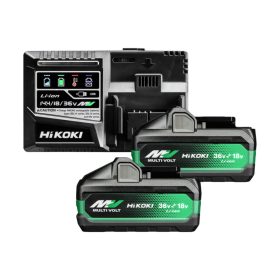   2 db MULTI VOLT akkuegység, BSL36B18X (36 V/18 V – 8 Ah/4 Ah) készlet és UC18YSL3 töltő    18 V - HiKOKI