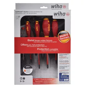   Csavarhúzó készlet VDE SoftFinish 5 db-os SL+SL/PZ+fázisceruza (47173) - Wiha