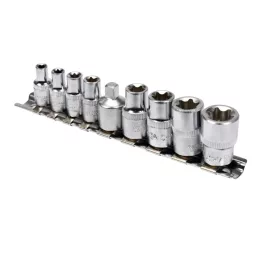   Dugókulcs - crowafej készlet 1/4" belső E-torx 9 db-os - YATO