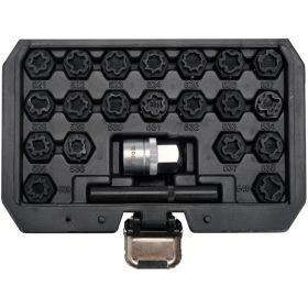   Kerékör kulcs készlet VW gyári kerékőrökhöz -lóhere minta- 22 db - YATO