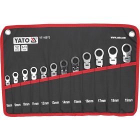   Csillag-villás racsnis-csuklós készlet 8-19 mm 12 részes 72 fogas - YATO