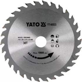   Körfűrészlap, keményfémlapkás fához 150x2.8x20 mm Z30 - YATO